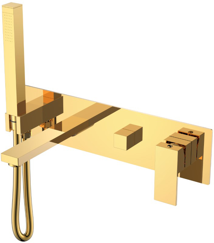 Смеситель для ванны Boheme Qubic 474-2-G