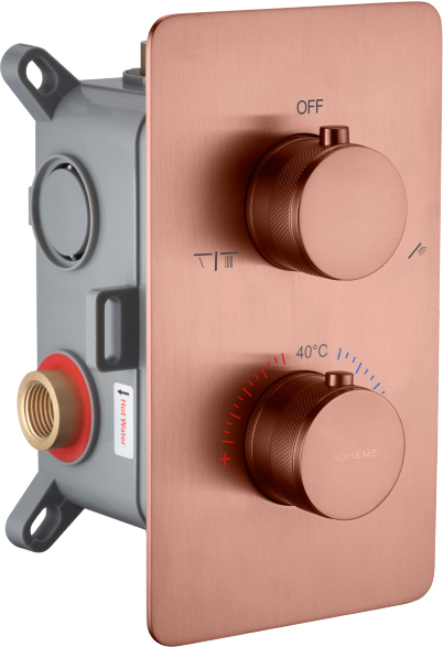 Встраиваемый термостат Boheme Cell 134-2-CB на 2 источника