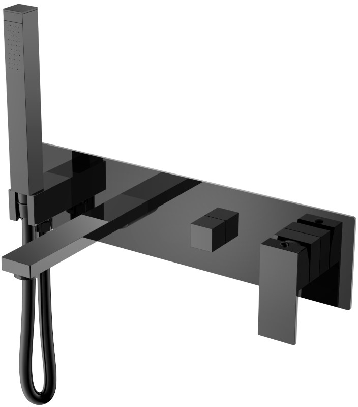 Смеситель для ванны Boheme Qubic 474-2-SGM