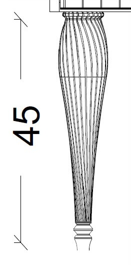 Ножки высокие ArmadiArt Vallessi Avantgarde Spirale 848-W-45, 1 пара