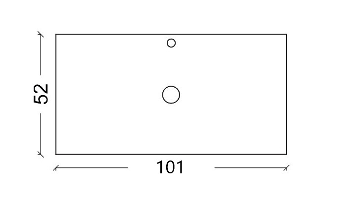 Столешница стеклянная 100 см ArmadiArt NeoArt 853-100-GF